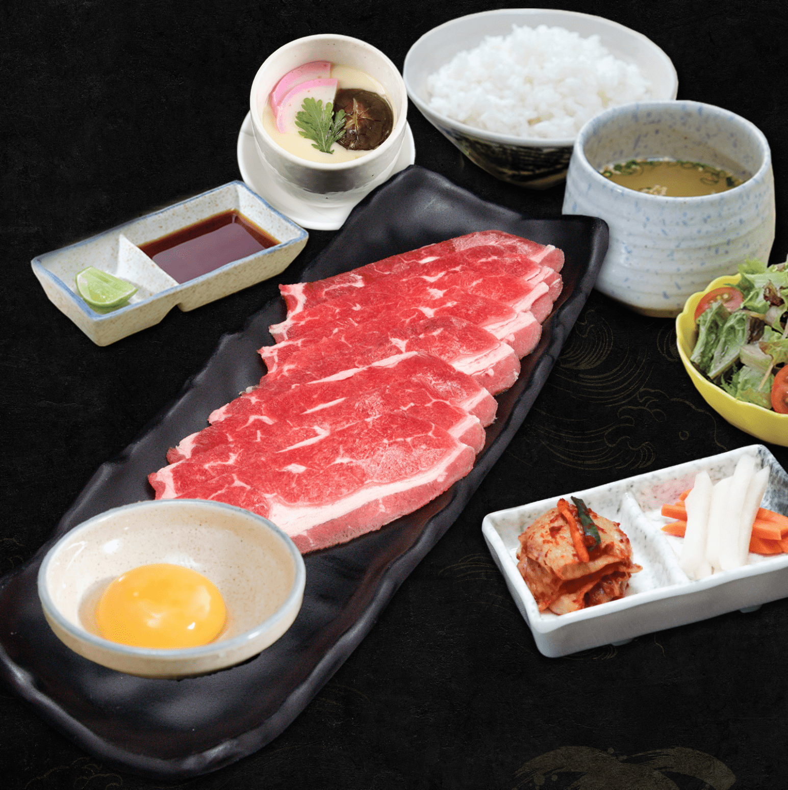 DW42-Thin Shorte Plate Suki Style Meal Set